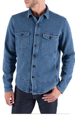 HIROSHI KATO The Anvil Button-Up Shirt Jacket in Light Indigo 