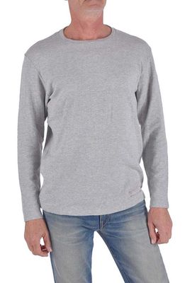 HIROSHI KATO The Drill Crewneck Long Sleeve T-Shirt in Heather Gray 