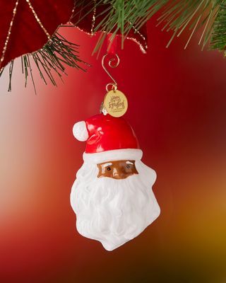 Ho Ho Santa Brown Skin Shaped Ornament