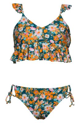 Hobie Kids' Floral Two-Piece Swimsuit in Multi