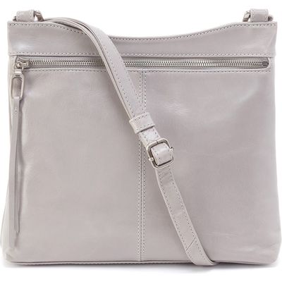 HOBO Cambel Leather Crossbody Bag in Light Grey 