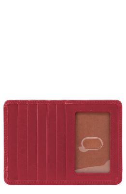 HOBO Euro Slide Leather Credit Card Case in Cranberry