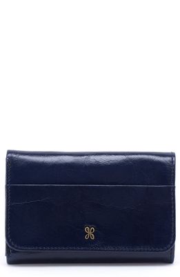 HOBO Jill Leather Trifold Wallet in Nightshade