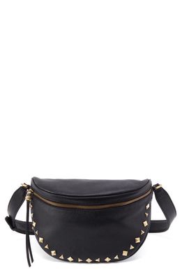 HOBO Juno Studded Leather Belt Bag in Black