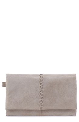 HOBO Keen Leather Trifold Wallet in Granite Grey
