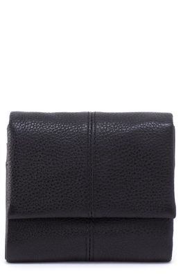 HOBO Keen Mini Leather Trifold Wallet in Black