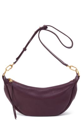 HOBO Knox Leather Crescent Crossbody Bag in Ruby Wine
