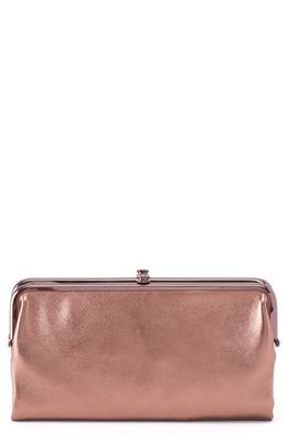 HOBO 'Lauren' Leather Double Frame Clutch in Cameo