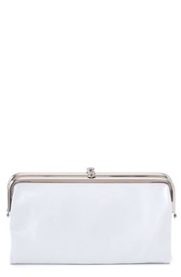 HOBO Lauren Leather Double Frame Clutch in Optic White