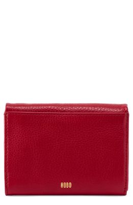 HOBO Lumen Medium Leather Wallet in Scarlet