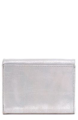 HOBO Lumen Medium Leather Wallet in Silver