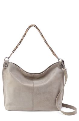 HOBO Pier Leather Shoulder Bag in Granite Grey