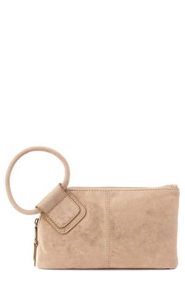HOBO Sable Leather Clutch in Gold Cashmere