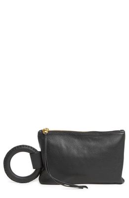 HOBO Storm Leather Clutch in Black