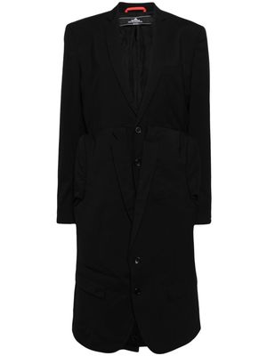 HODAKOVA panelled single-breasted coat - Black