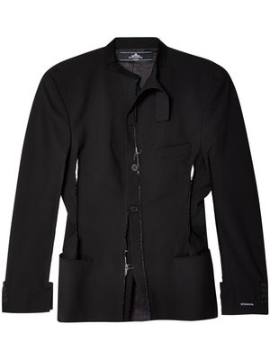 HODAKOVA raw-cut single-breasted blazer - Black