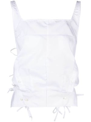 HODAKOVA Shirt Sleeve cotton tank top - White