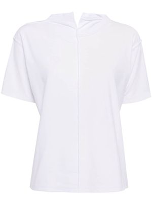 HODAKOVA split-neck asymmetric T-shirt - White