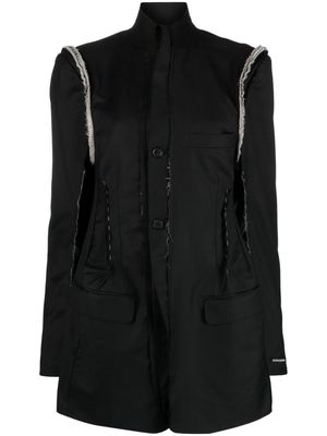 HODAKOVA unfinished-effect patchwork-design blazer - Black