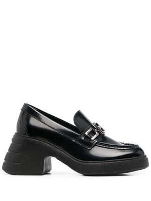 Hogan 70mm chunky leather loafers - Black