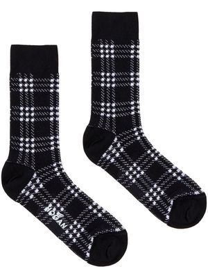 Hogan checkered two-tone socks - Black