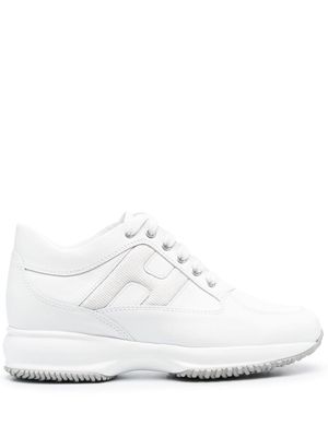 Hogan chunky-sole leather sneakers - White