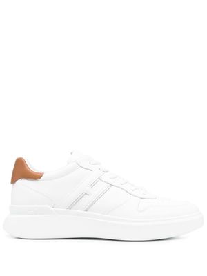 Hogan contrasting-heel lace-up sneakers - White