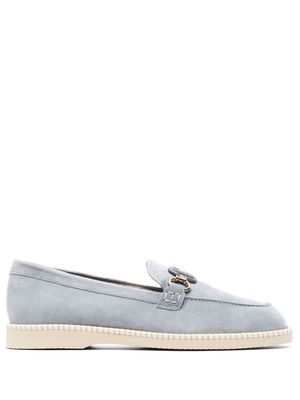 Hogan Deconstructed H642 suede loafers - Blue