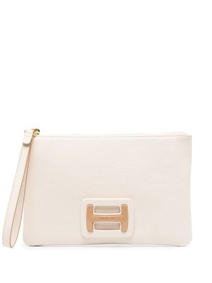 Hogan H-Bag calf-leather clutch bag - White