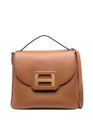 Hogan H-bag calf leather satchel - Brown