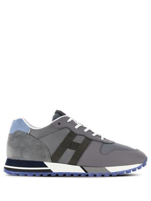 Hogan H383 panelled lace-up sneakers - Grey