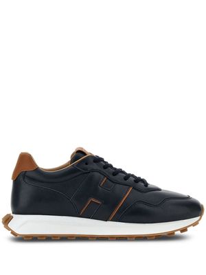 Hogan H601 leather lace-up sneakers - Black