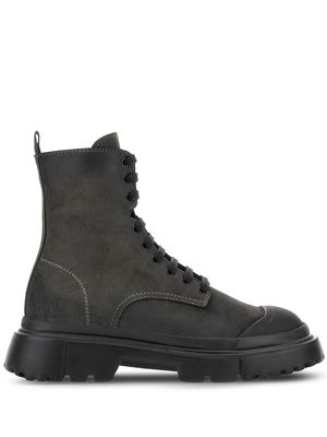 Hogan H619 Anfibio leather boots - Black