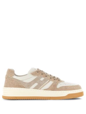 Hogan H630 lace-up leather sneakers - Neutrals