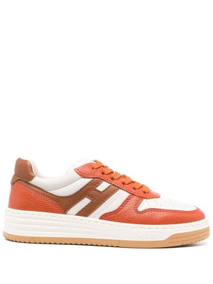 Hogan H630 lace-up leather sneakers - Orange