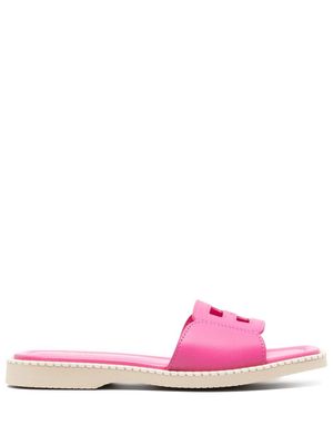 Hogan H638 flat leather sandals - Pink