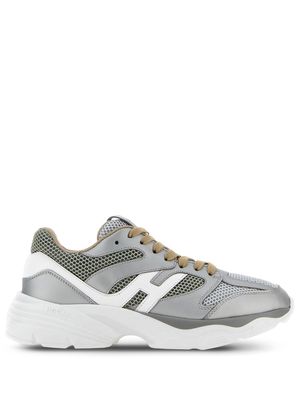 Hogan H665 panelled chunky sneakers - Silver
