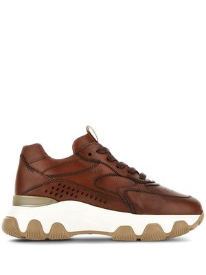 Hogan Hyperactive panelled leather sneakers - Brown