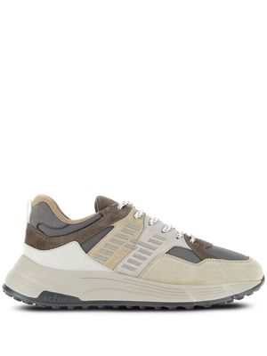 Hogan Hyperlight lace-up panelled sneakers - Brown