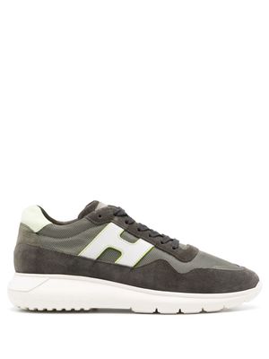 Hogan Interactive panelled leather sneakers - Green