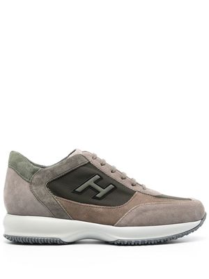 Hogan Interactive suede lace-up sneakers - Brown
