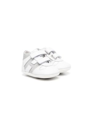 Hogan Kids panelled touch-strap sneakers - White