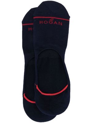 Hogan logo-intarsia no-show socks - Blue
