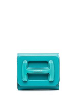 Hogan logo-plaque leather wallet - Blue