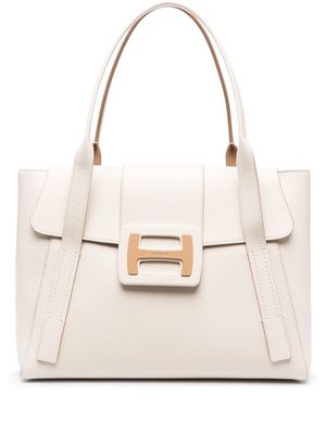 Hogan logo-plaque shoulder bag - Neutrals