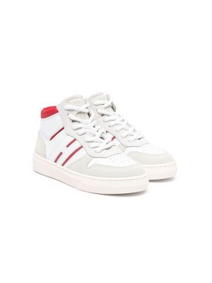 Hogan panelled high-top sneakers - White