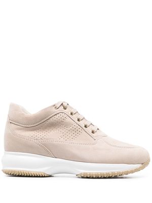 Hogan suede lace-up sneakers - Neutrals