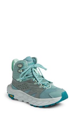 HOKA Anacapa Breeze Aero Mid Breathable Trail Running Shoe in Trellis/Mint Green