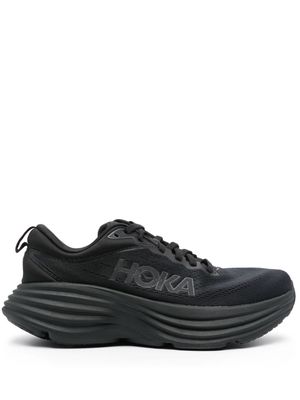 HOKA Bondi 8 logo-embroidered sneakers - Black