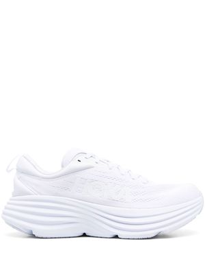 HOKA Bondi 8 logo-print lace-up sneakers - White